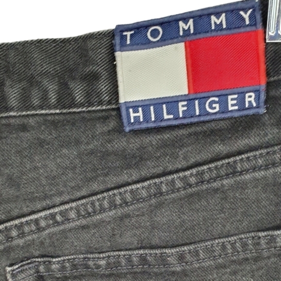 TOMMY HILFIGER Jeans Vintage 90's 100% Cotton Black Wash Size 9 - Picture 11 of 15
